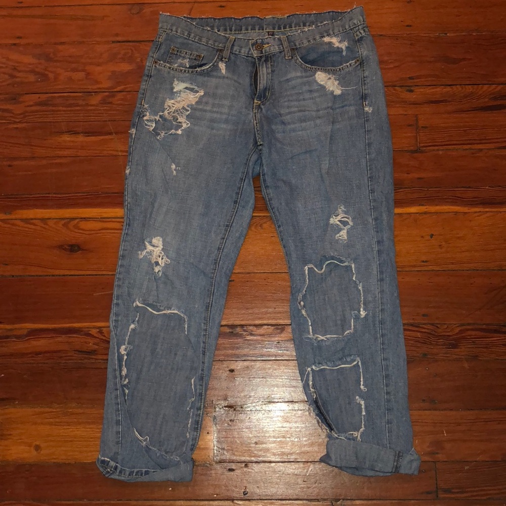 LF ripped boyfriend jeans